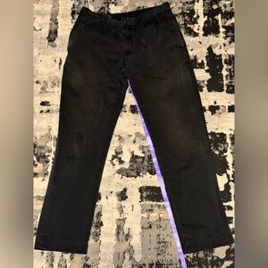 Men's Black Polo by Ralph Lauren Ethan Chino Pleated Pants